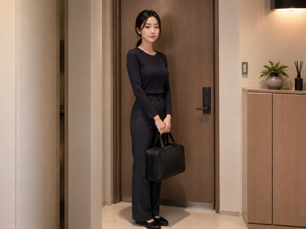 인천 미추홀구 방문 홈케어 일정을 준비하는 젊은 성인 한국 여성 관리사